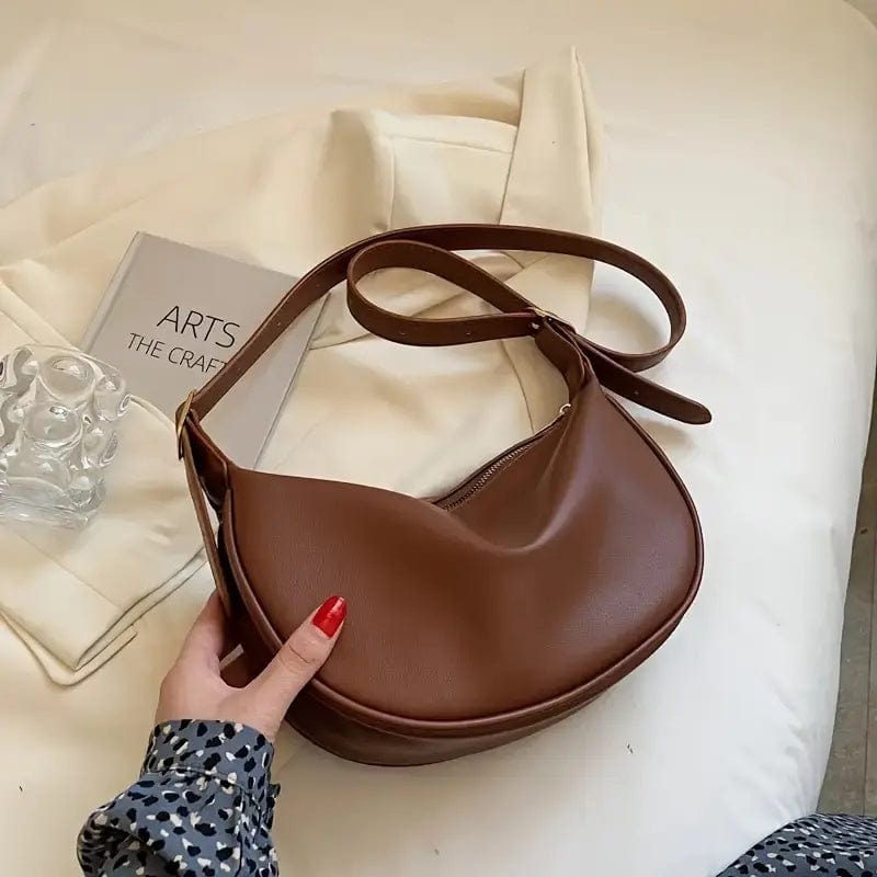 EmiSmile chic bags Brown Retro All-Match Shoulder Bag – Chic, Cozy & Perfect for Autumn/Winter ✨