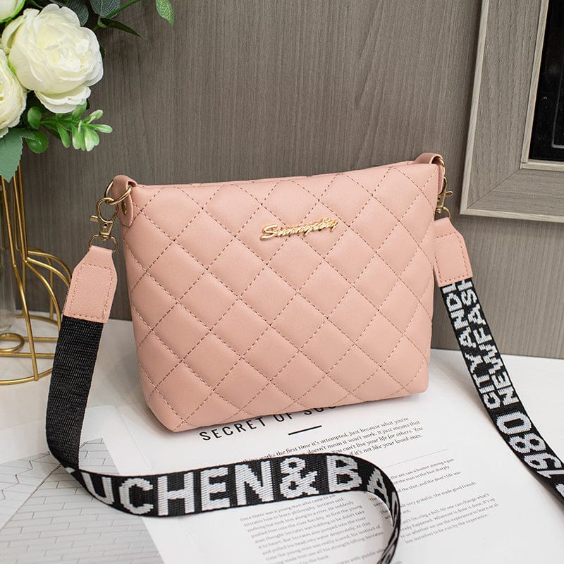EmiSmile chic bags Pink Trendy Quilted Crossbody Purse – Elegant Style in a Compact Design
