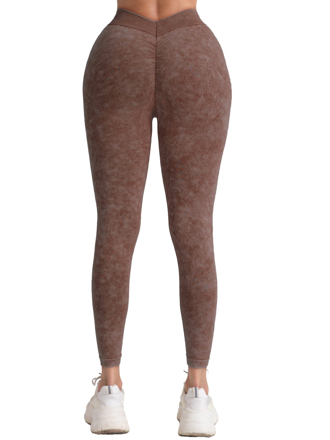 EmiSmile tracksuit V-Back Scrunch Butt Workout Leggings for Women  | Seamless High-Waisted Yoga & Gym Leggings