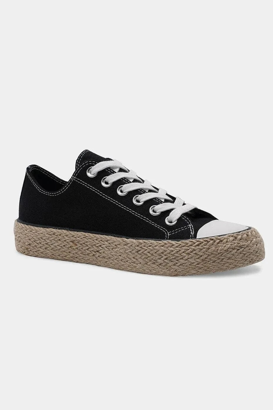 Trendsi Beast Fashion Lace Up Woven Espadrille Sole Sneakers