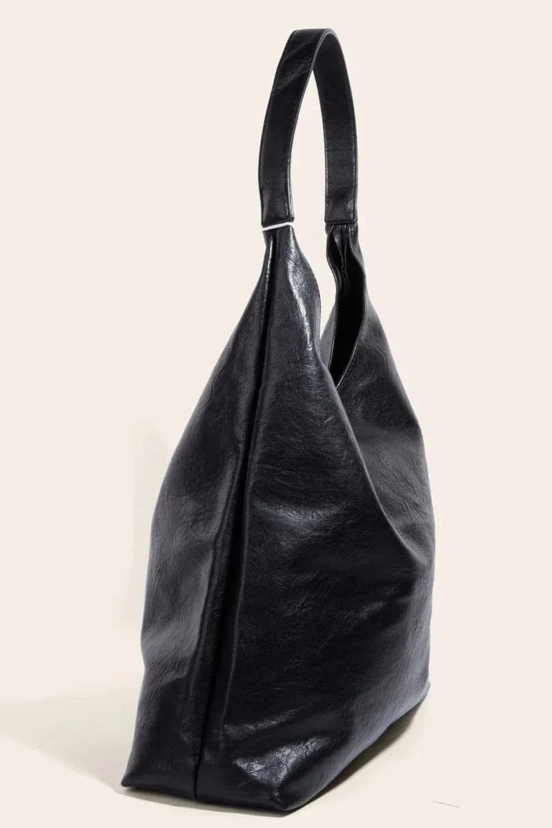 Trendsi BK / One Size Fame Faux Leather Tote Bag