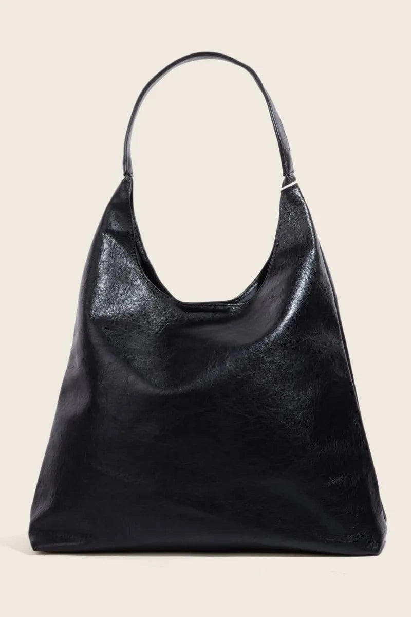 Trendsi BK / One Size Fame Faux Leather Tote Bag