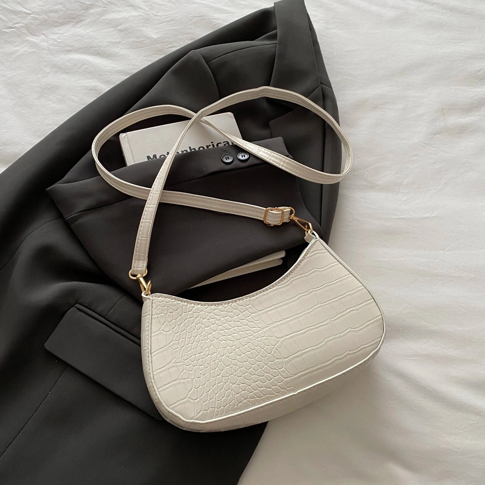 Trendsi Chain-Embellished Shoulder Bag