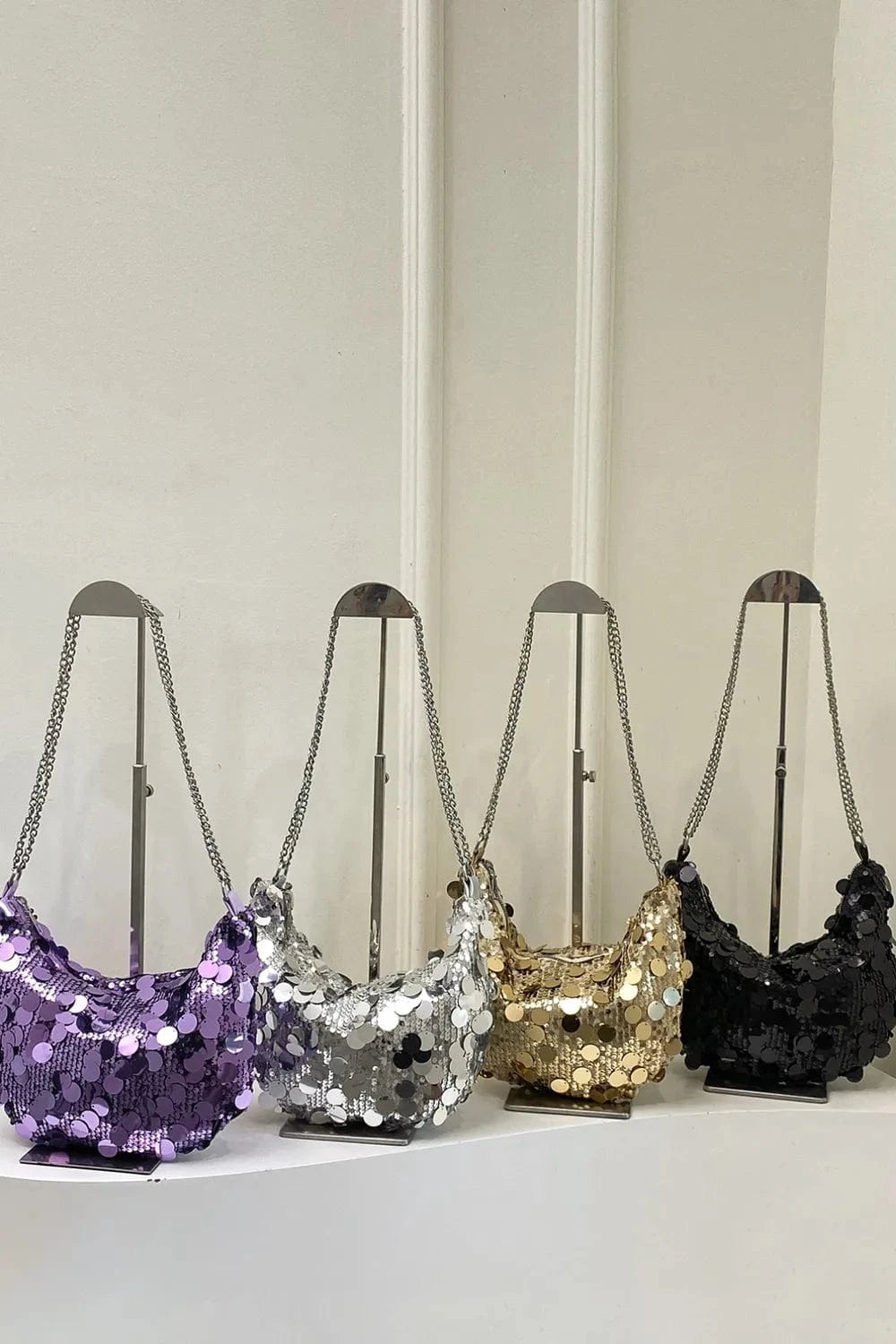 Trendsi chic bags Sequin Chain Crossbody Bag