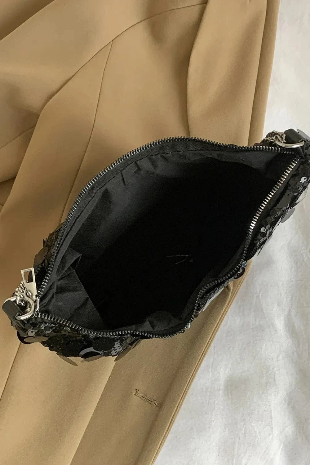 Trendsi chic bags Sequin Chain Crossbody Bag