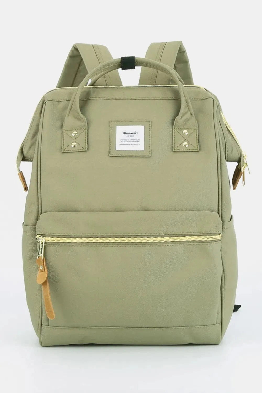 Trendsi Coach Green / One Size Himawari Waterproof Canvas Backpack Bag with Side Pockets