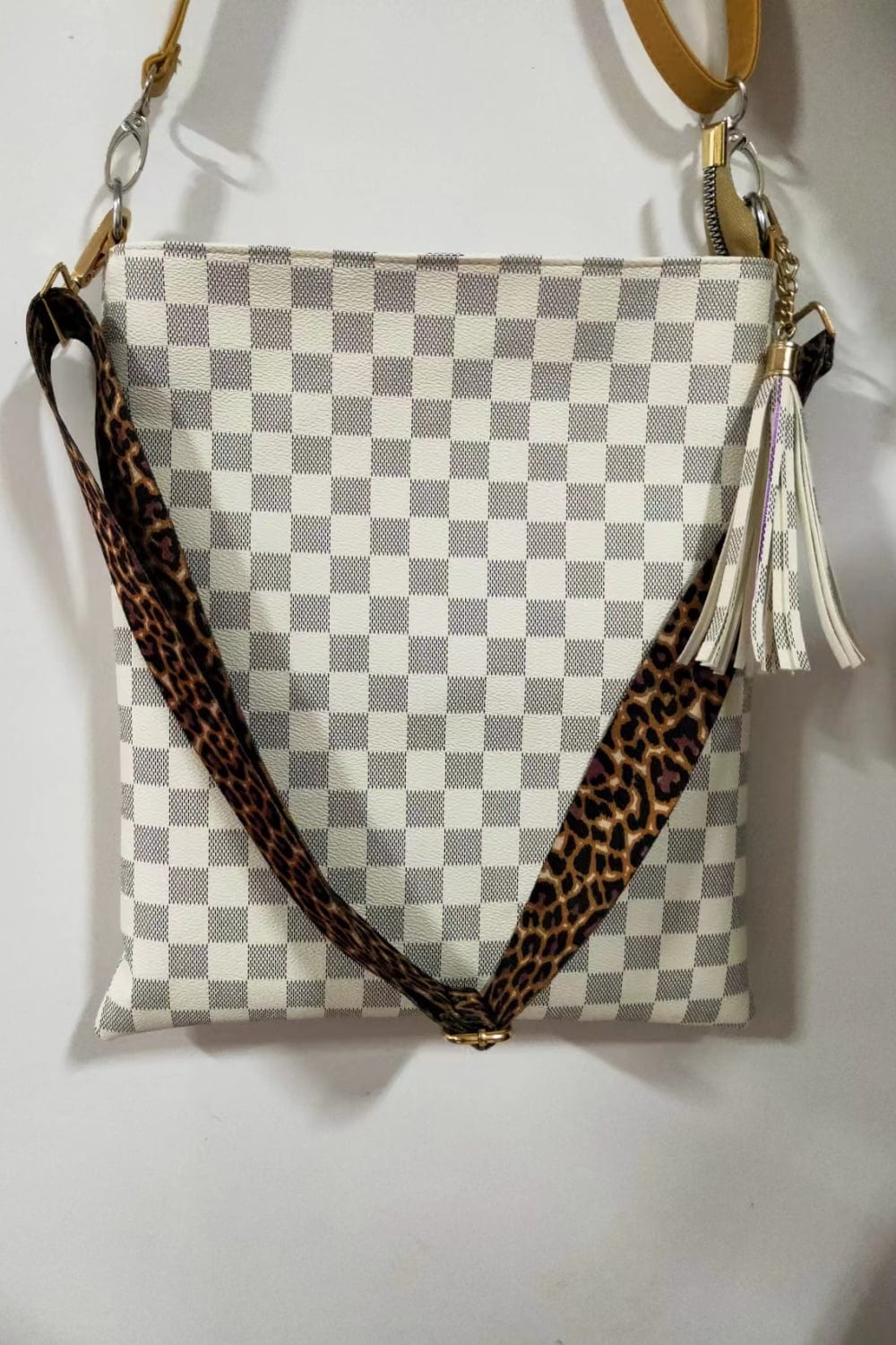 Trendsi Cream / One Size Adored PU Leather Shoulder Bag with Tassel