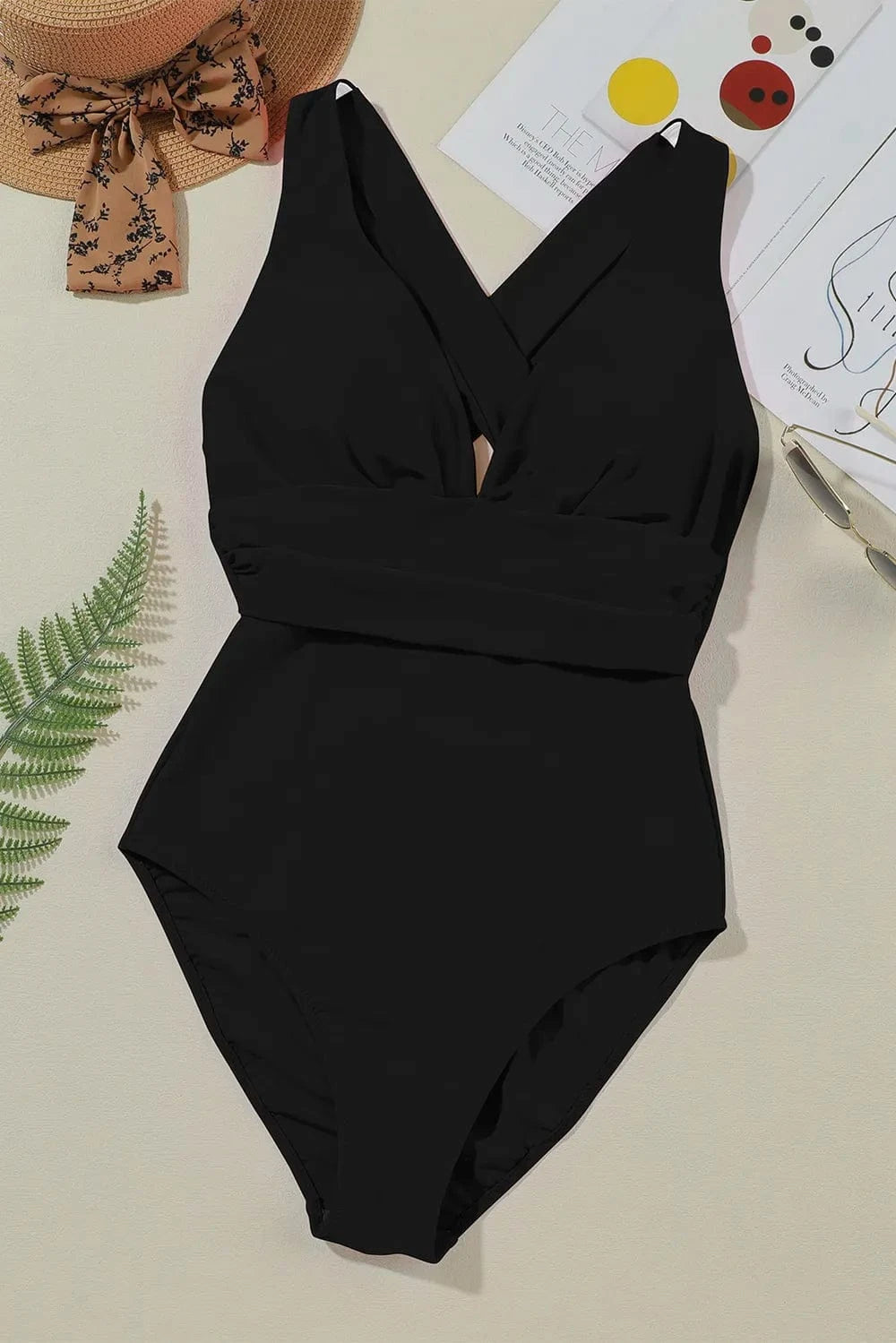 Trendsi Crisscross Wide Strap One-Piece Swimwear