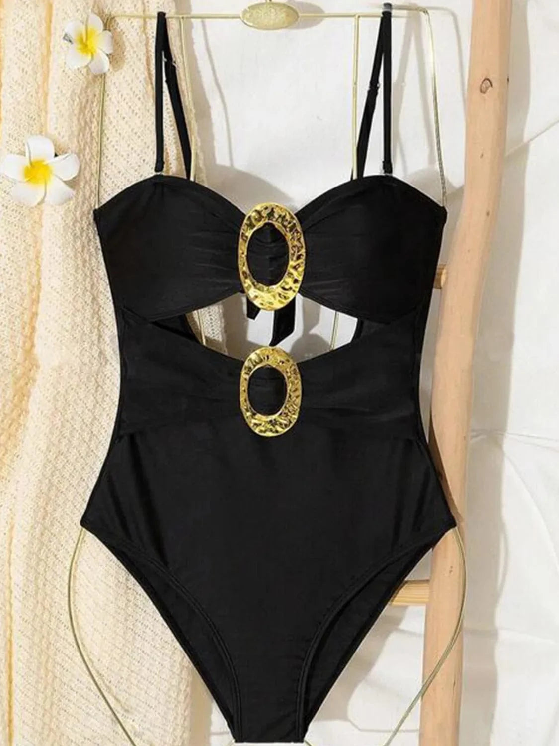 Trendsi Cutout Sweetheart Neck One-Piece Swimwear