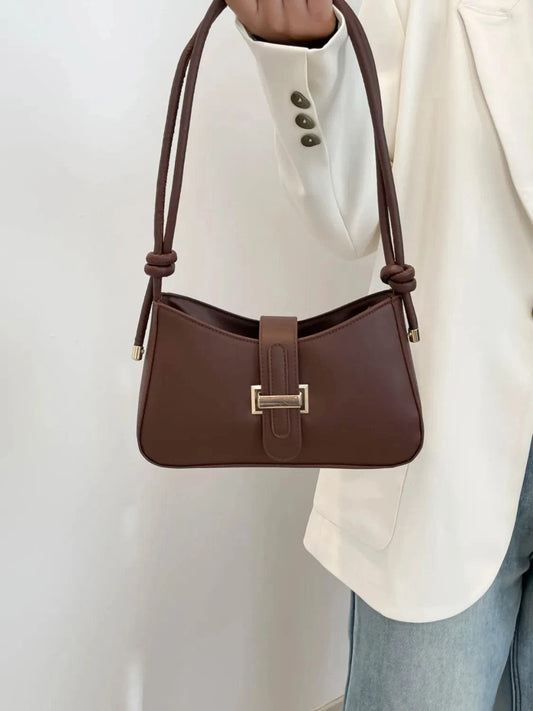 Trendsi Dark Brown / One Size PU Leather Shoulder Bag
