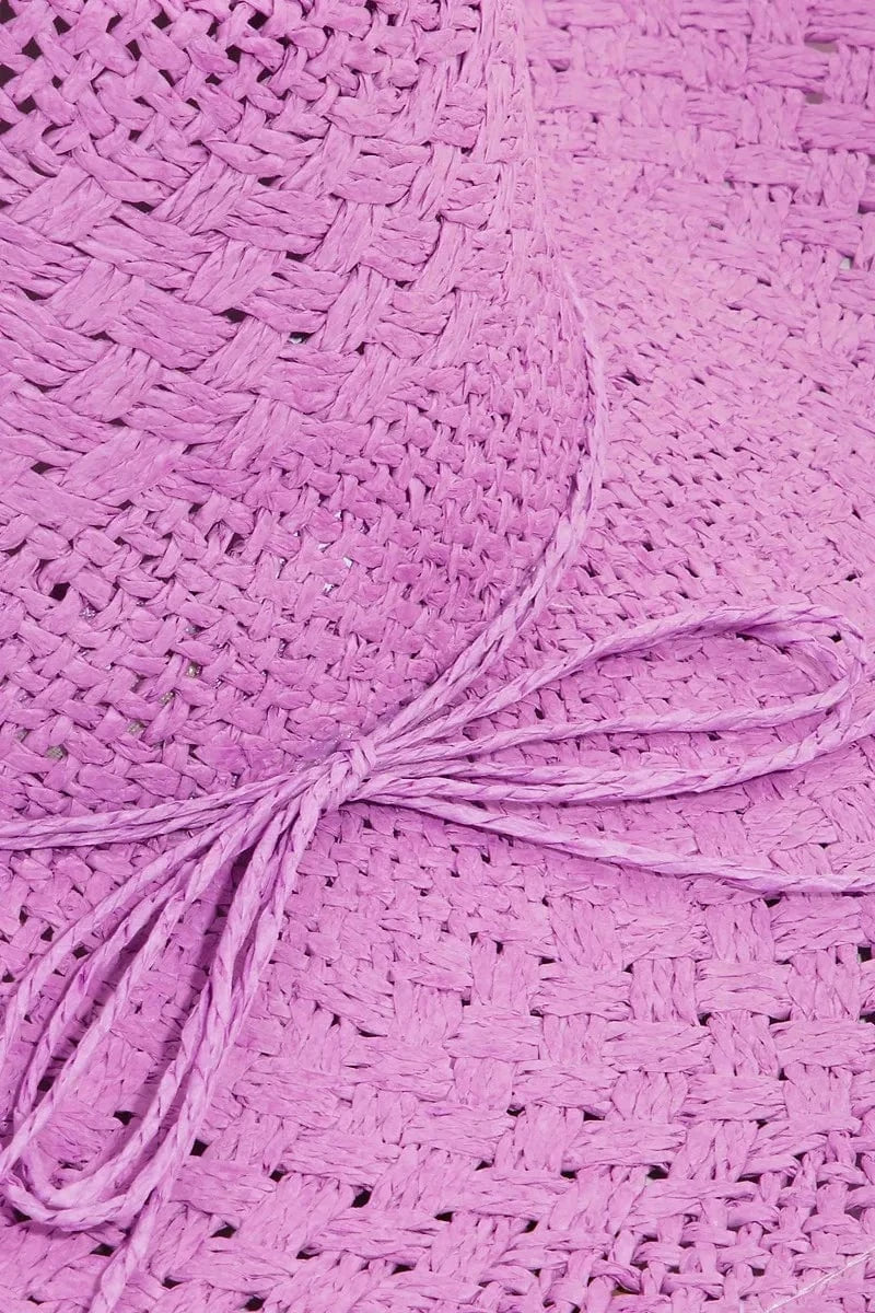Trendsi Fame Straw Braided Sun Hat