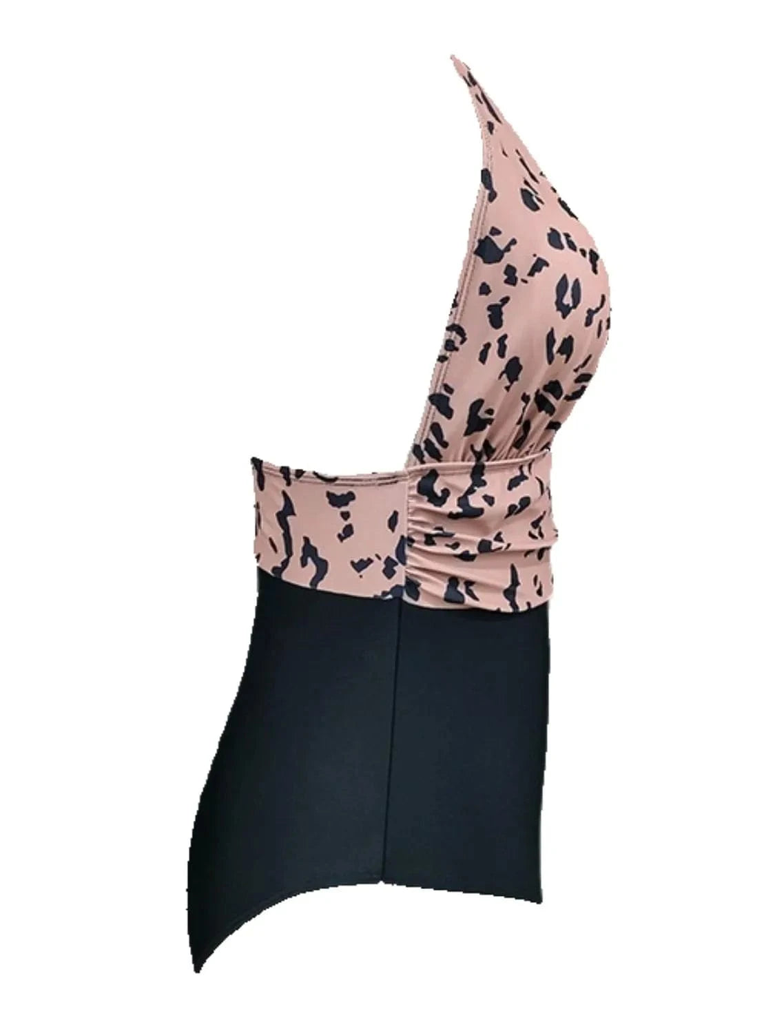 Trendsi Full Size Leopard Halter Neck One-Piece Swimwear Plus Size