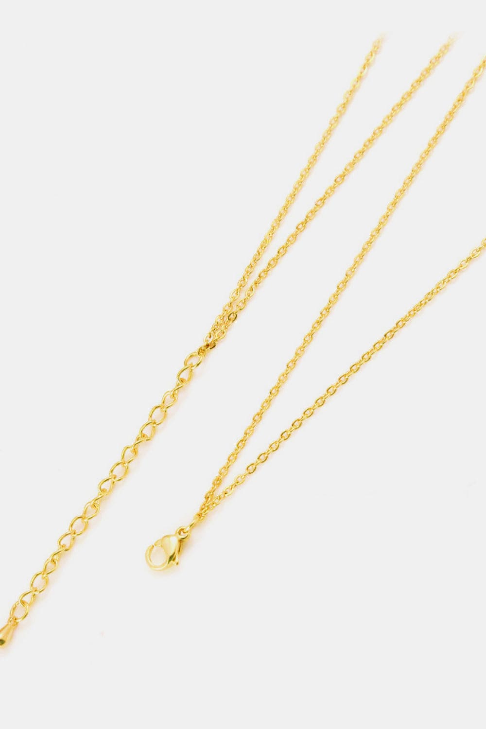 Trendsi Gold / One Size Linked Ring Pendant Chain Necklace
