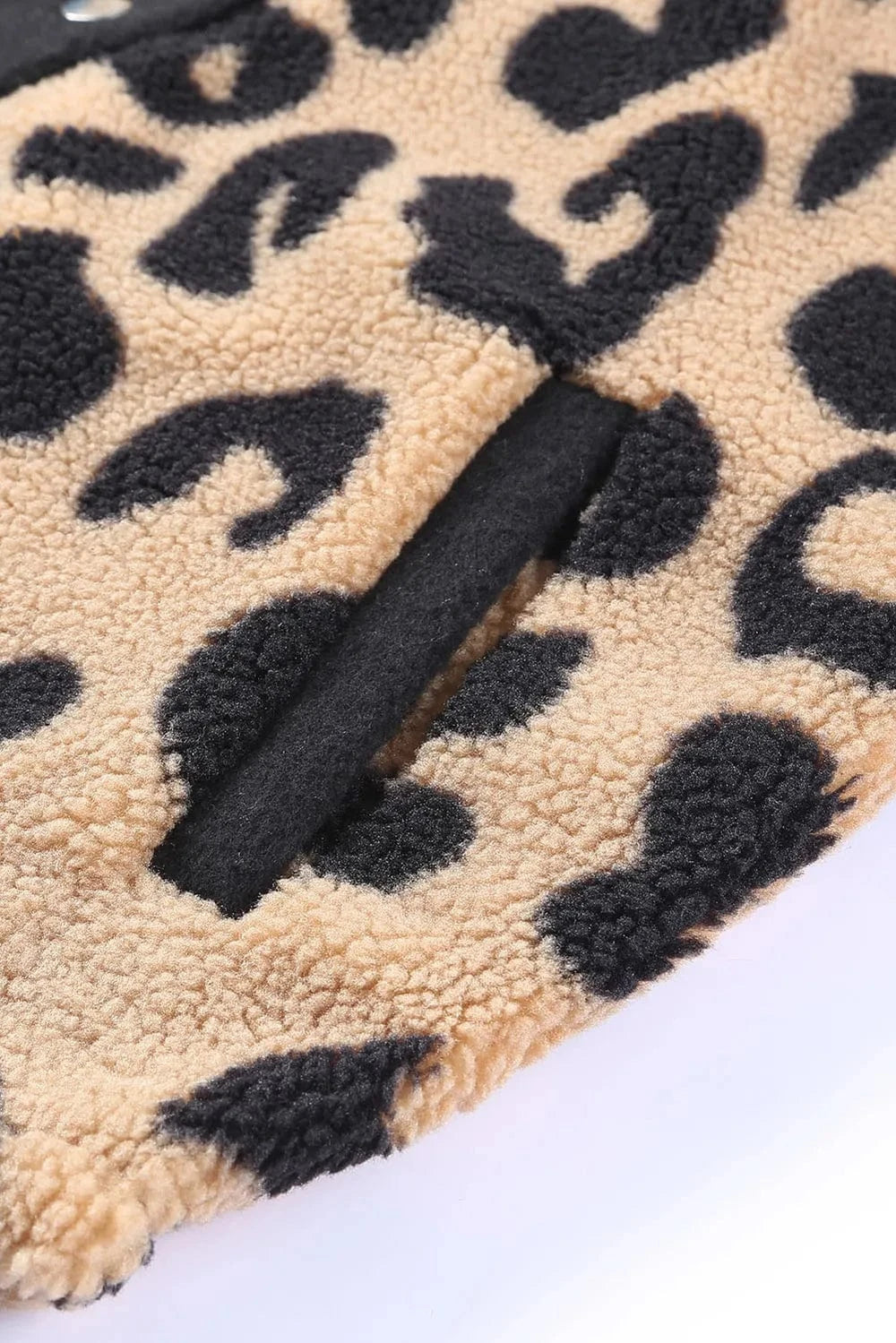 Trendsi Leopard Button Up Long Sleeve Jacket