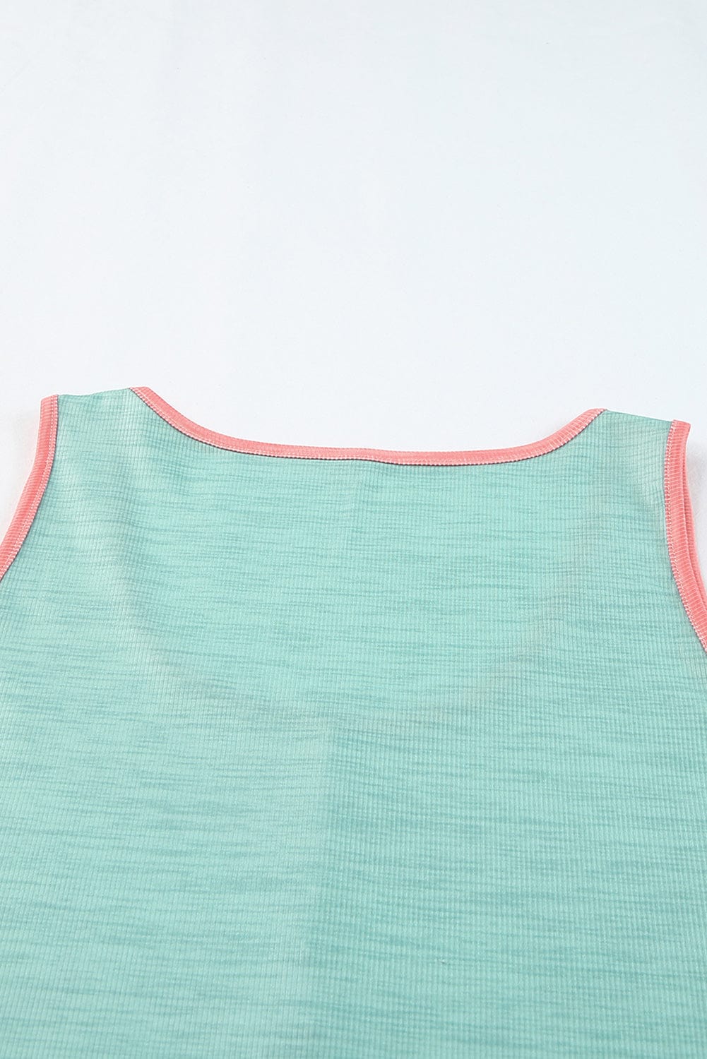 Trendsi Leopard Color Block Decorative Button Tank