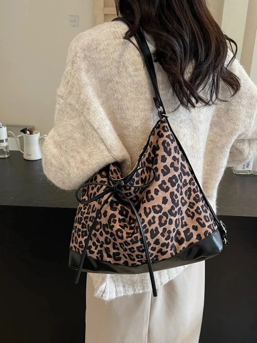 Trendsi Leopard Dual Purpose Crossbody Bag