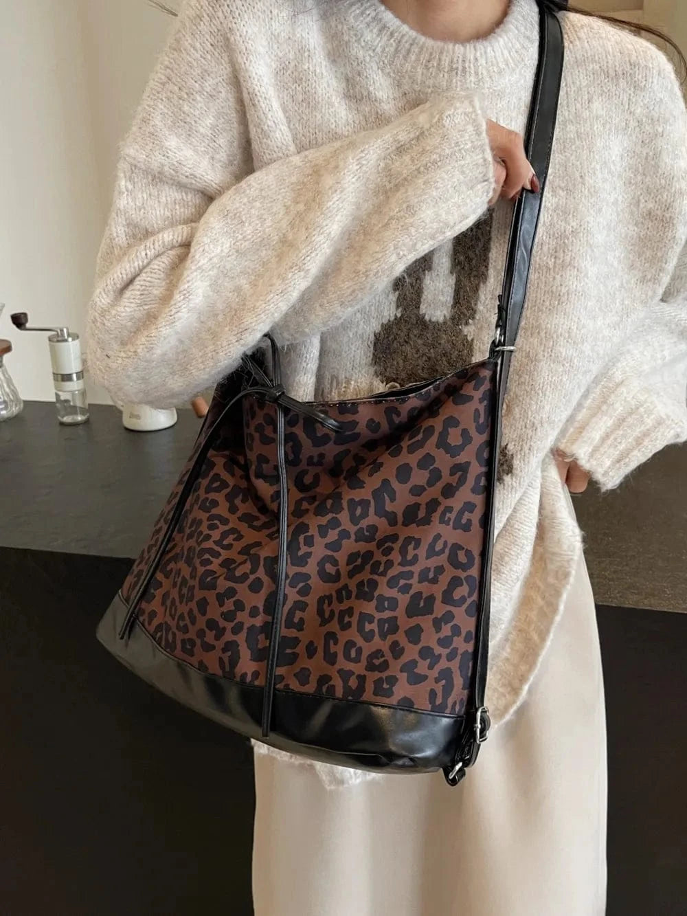 Trendsi Leopard Dual Purpose Crossbody Bag