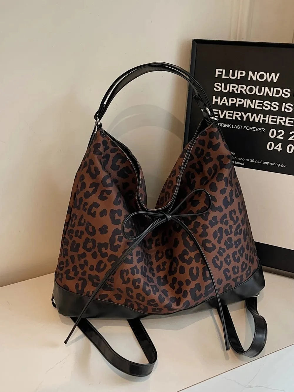 Trendsi Leopard Dual Purpose Crossbody Bag