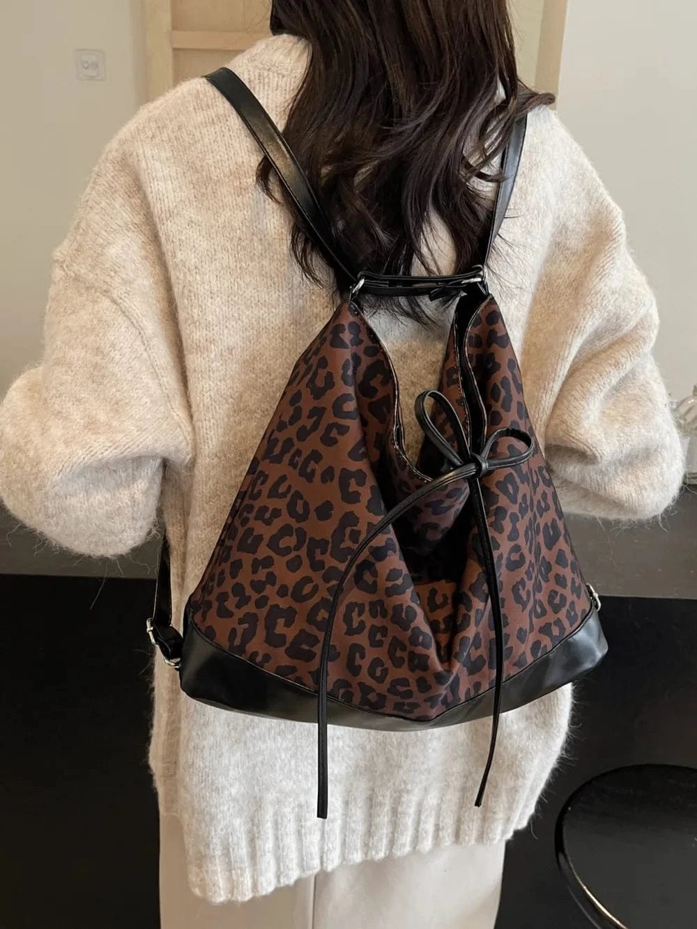 Trendsi Leopard Dual Purpose Crossbody Bag