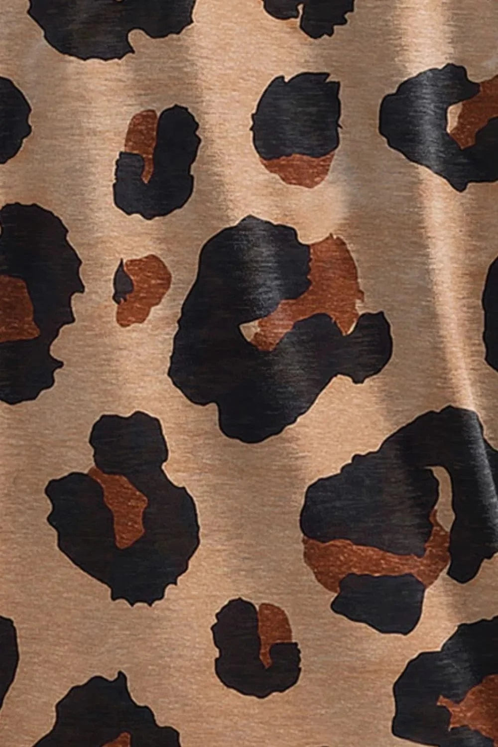 Trendsi Leopard Half Button Short Sleeve T-Shirt