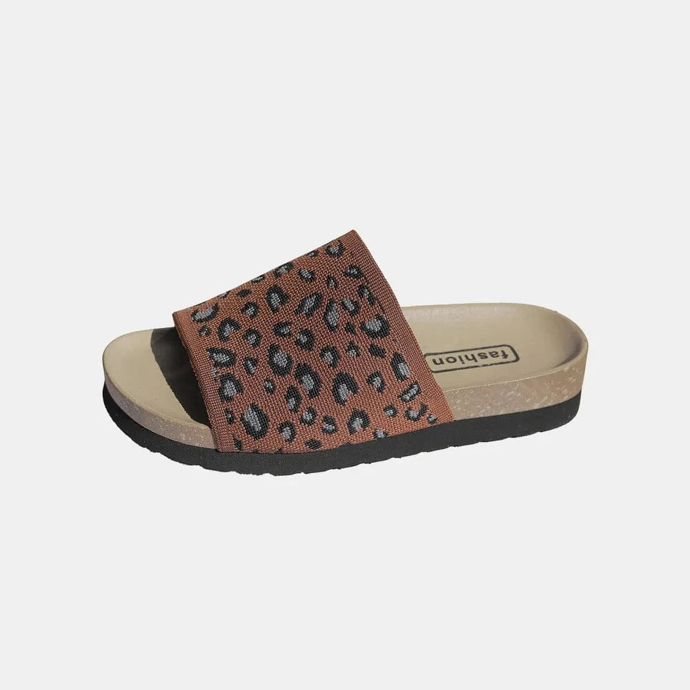 Trendsi Leopard Open Toe Sandals