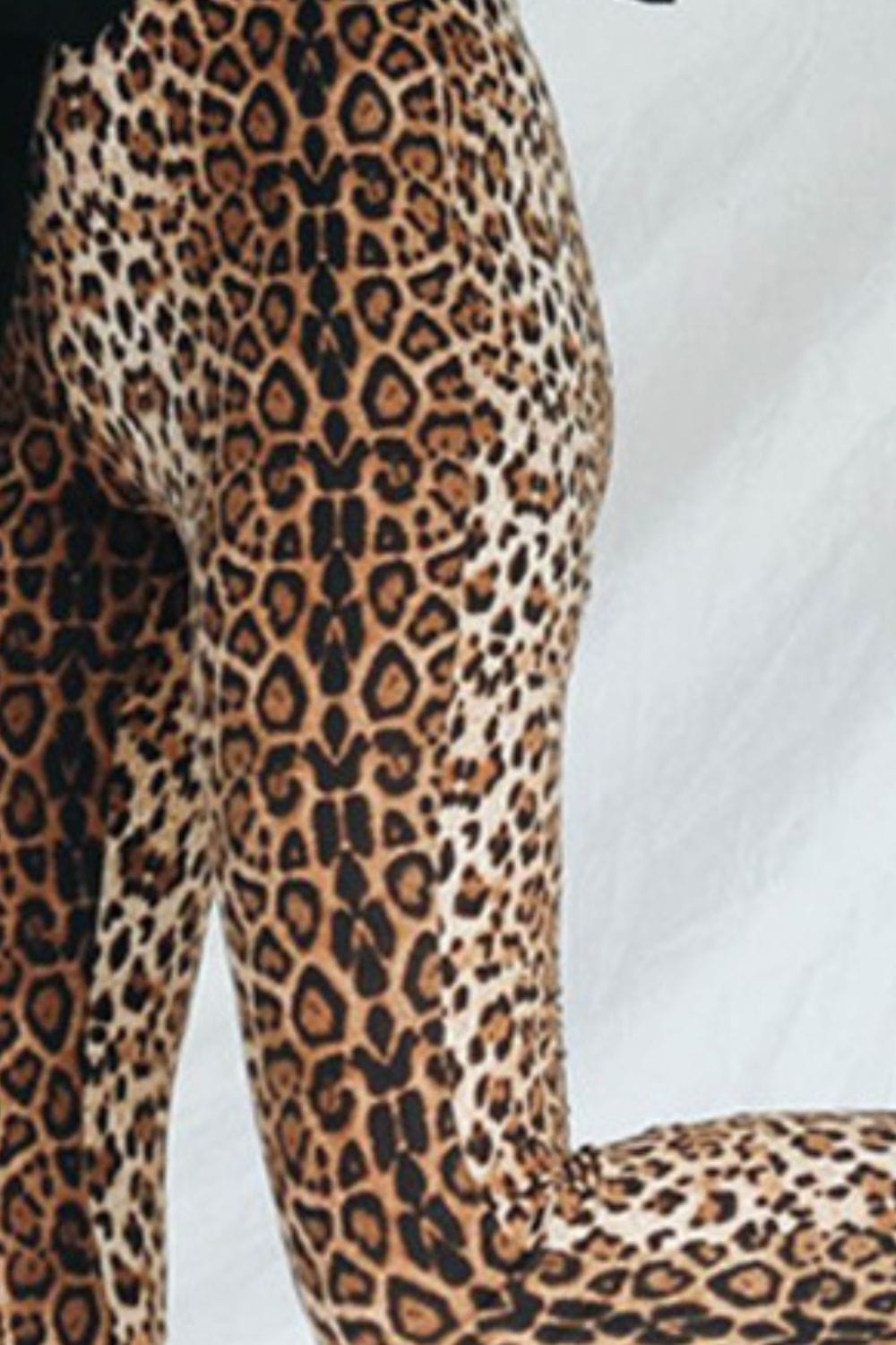 Trendsi Leopard Print Flare Leg Pants