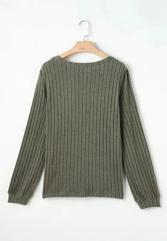 Trendsi Leopard Round Neck Long Sleeve T-Shirt