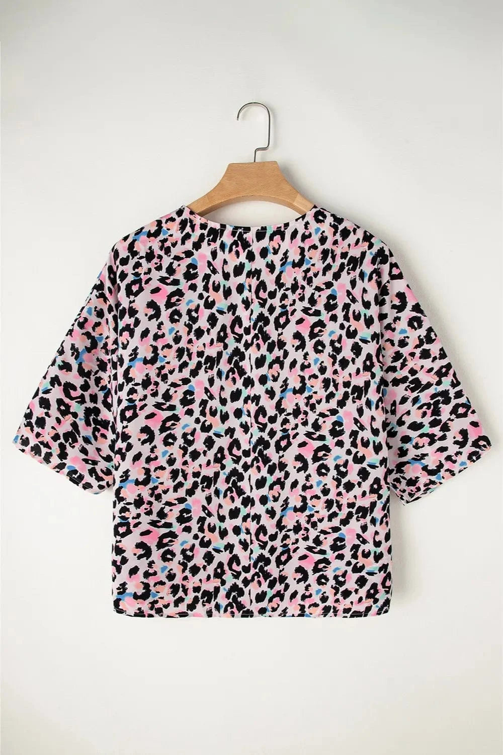 Trendsi Leopard V-Neck T-Shirt
