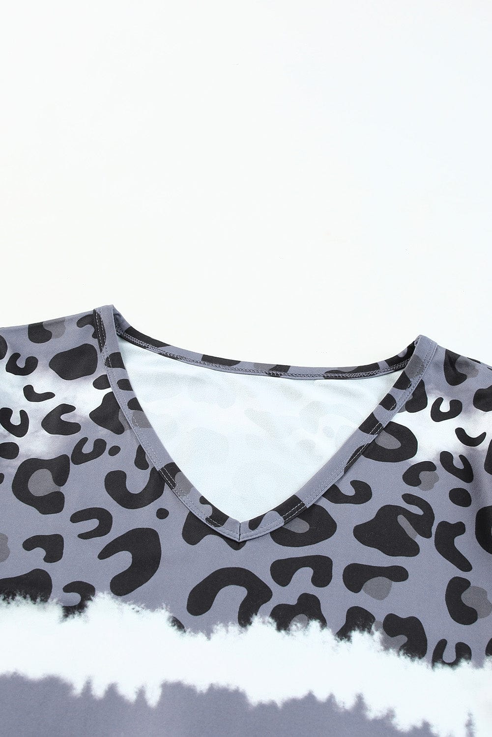 Trendsi Leopard V-Neck Tee Shirt