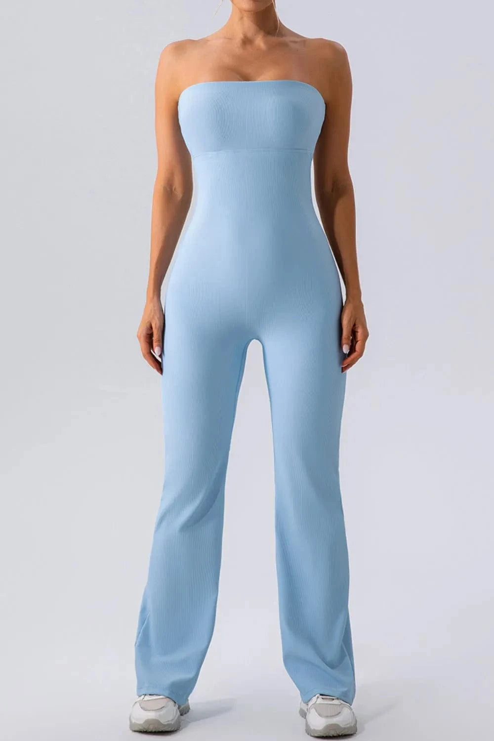 Trendsi Light Blue / S Sleeveless Straight Active Jumpsuit