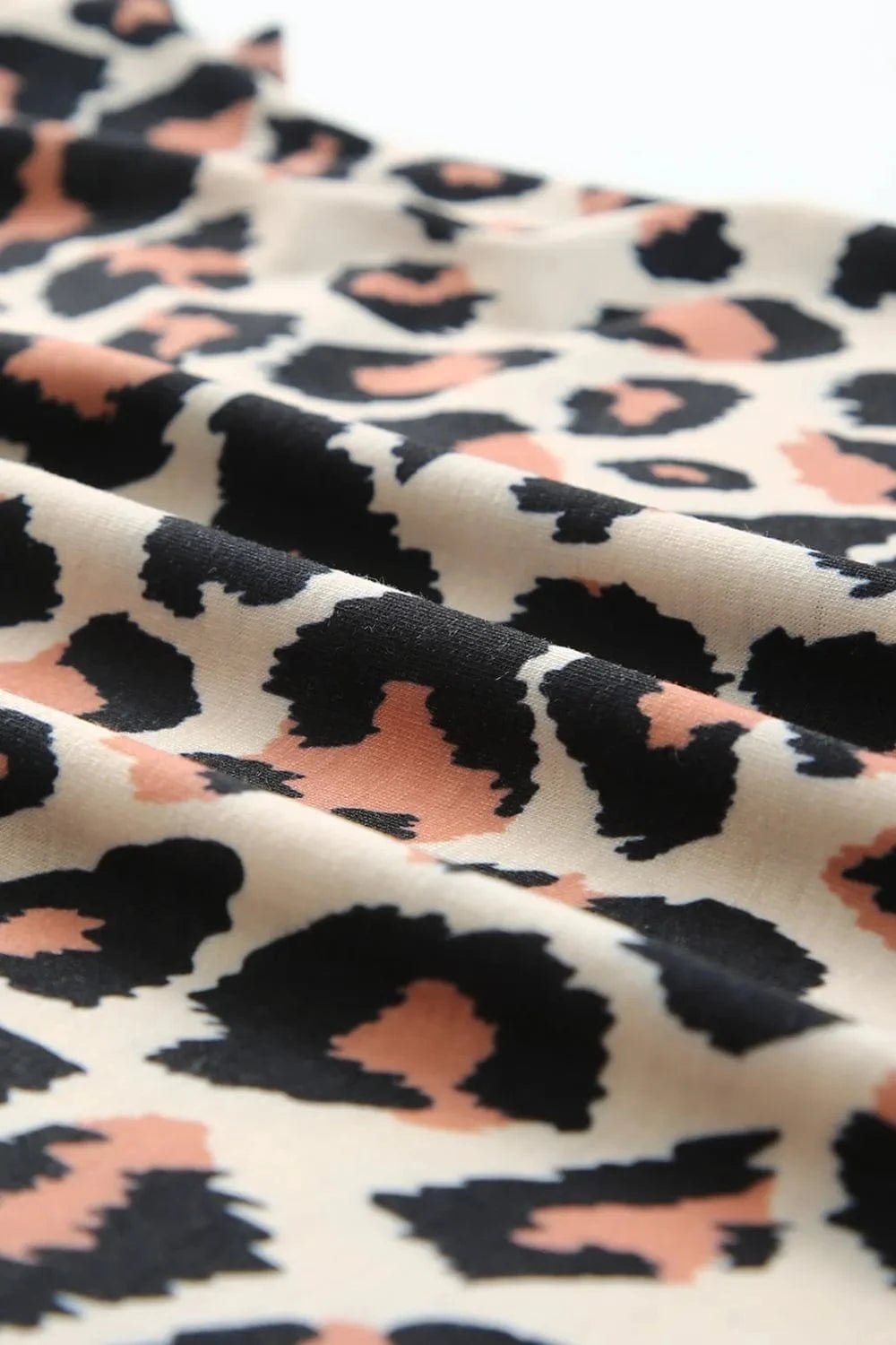 Trendsi MAMA Graphic Leopard Short Sleeve T-Shirt