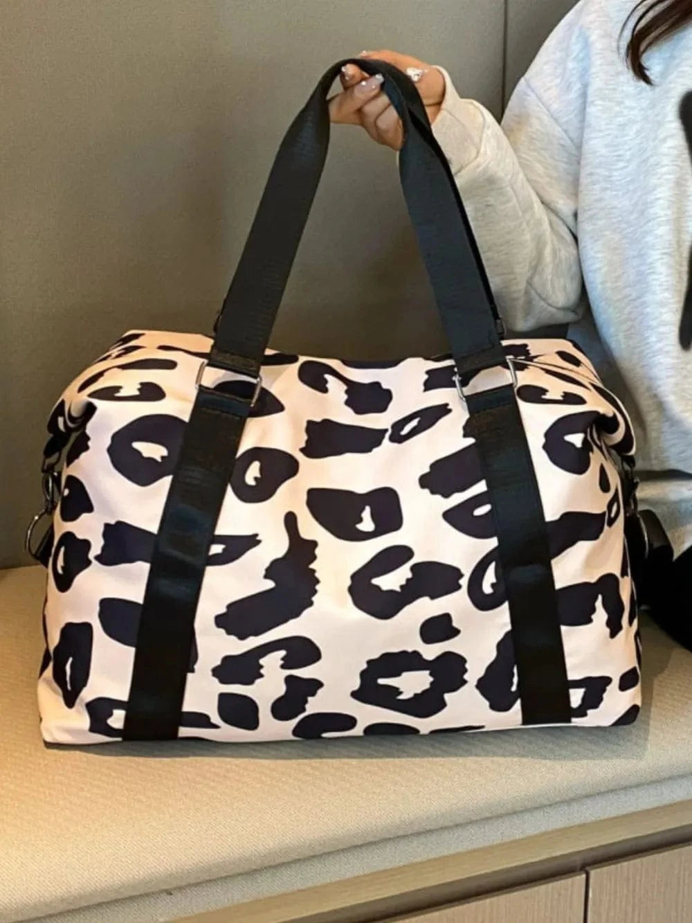 Trendsi Oxford Cloth Leopard 2-Piece Bag Set