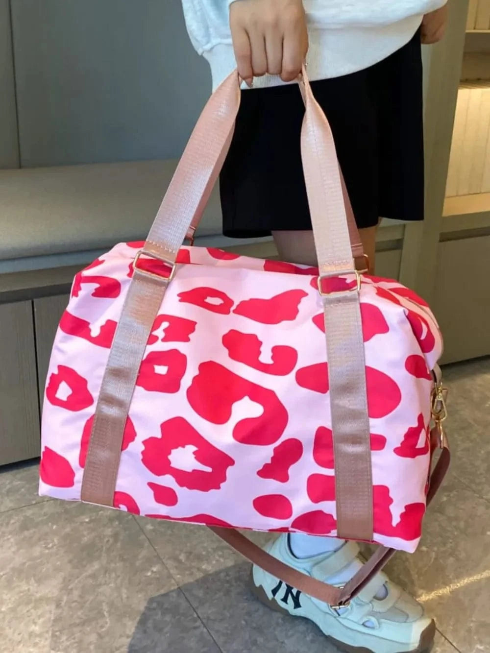 Trendsi Oxford Cloth Leopard 2-Piece Bag Set