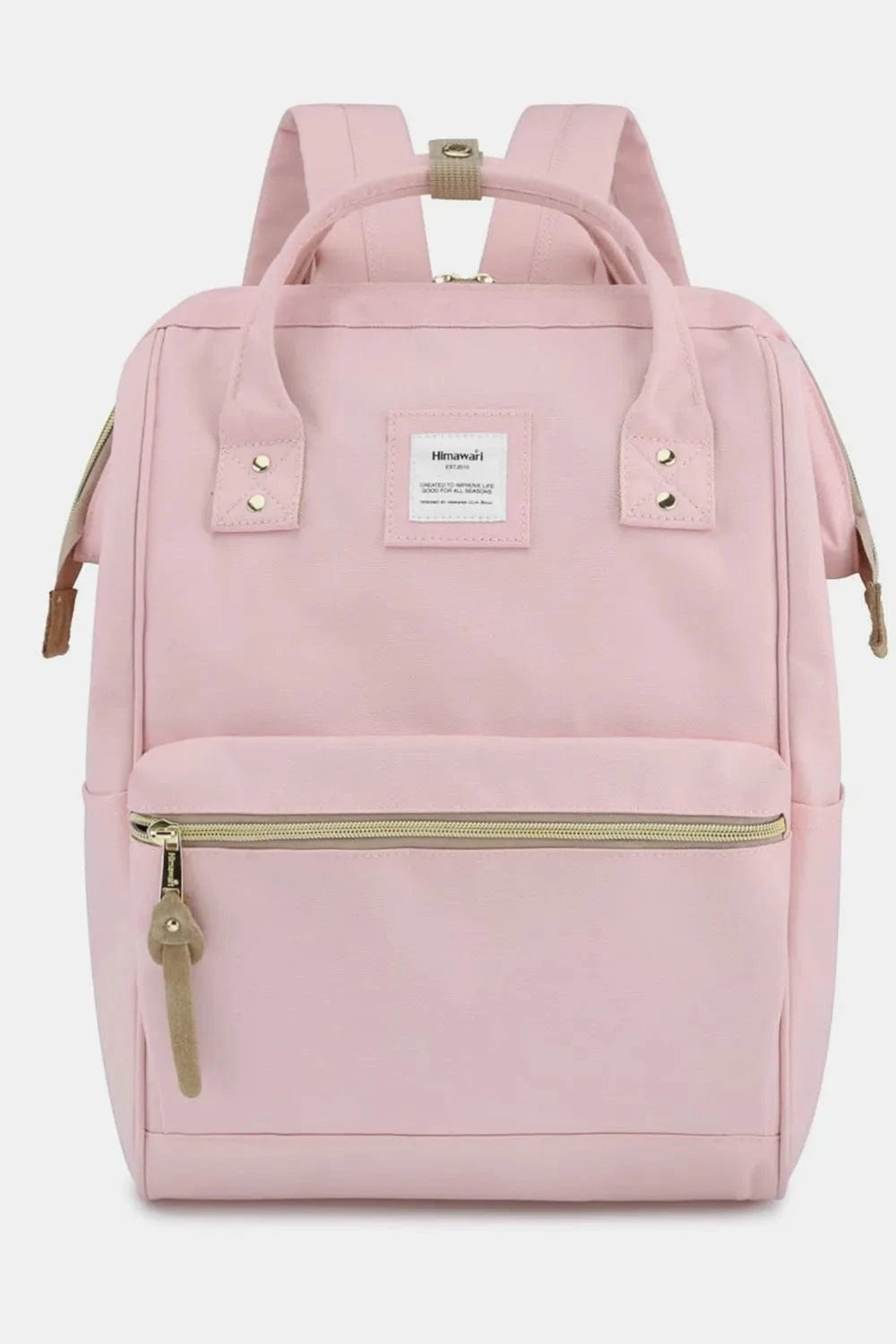 Trendsi Pink / One Size Himawari Waterproof Canvas Backpack Bag with Side Pockets