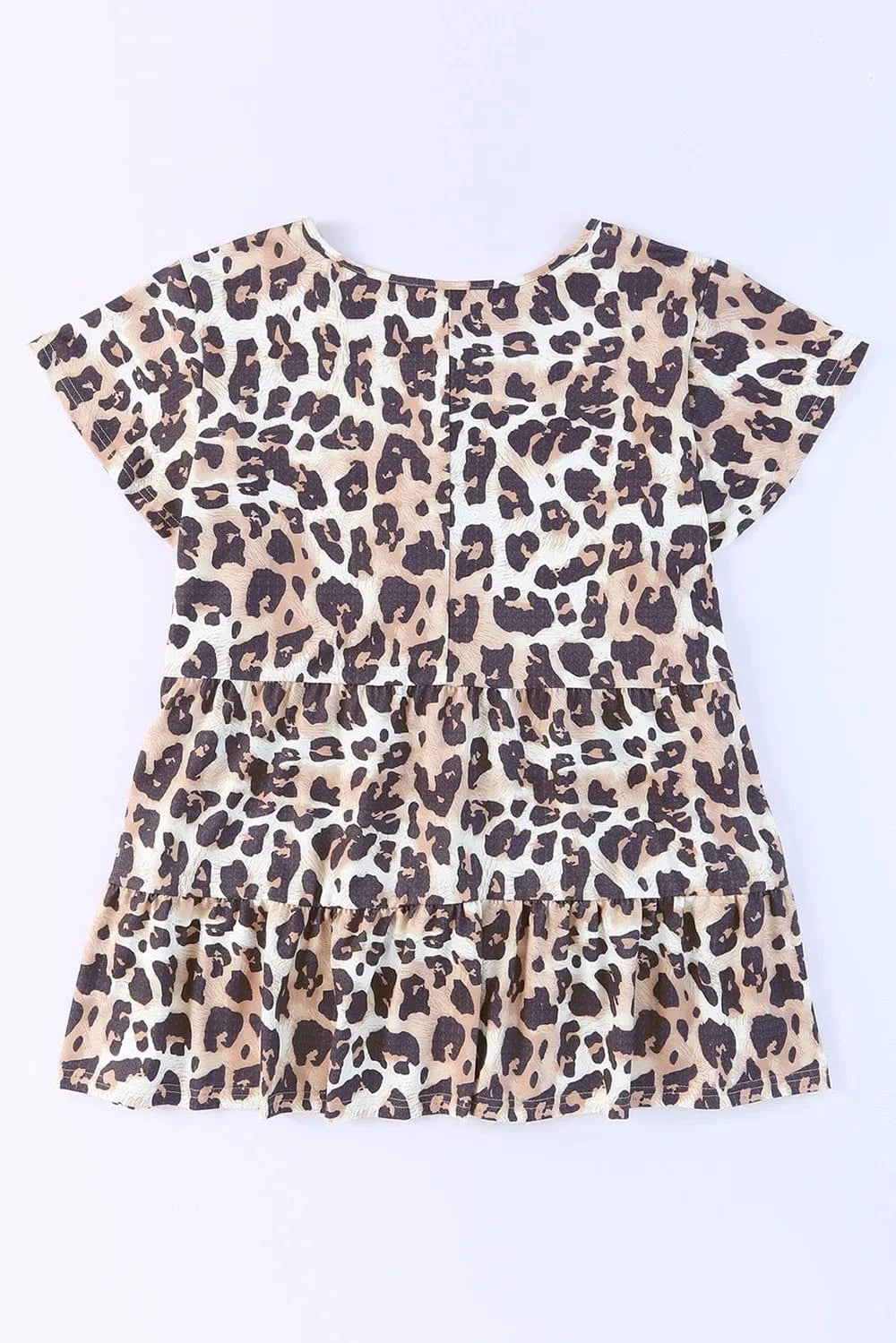 Trendsi Plus Size Leopard Round Neck Blouse