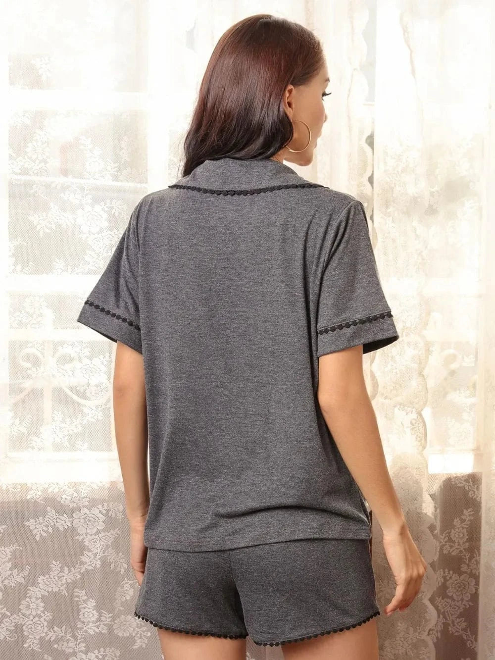 Trendsi Pocketed Short Sleeve Top and Shorts Lounge Set