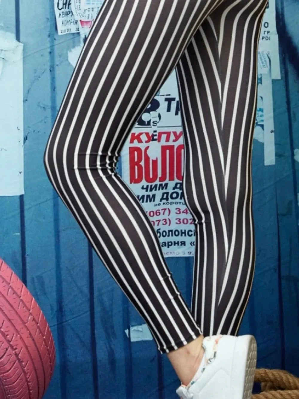 Trendsi Printed High Waist Skinny Leggings