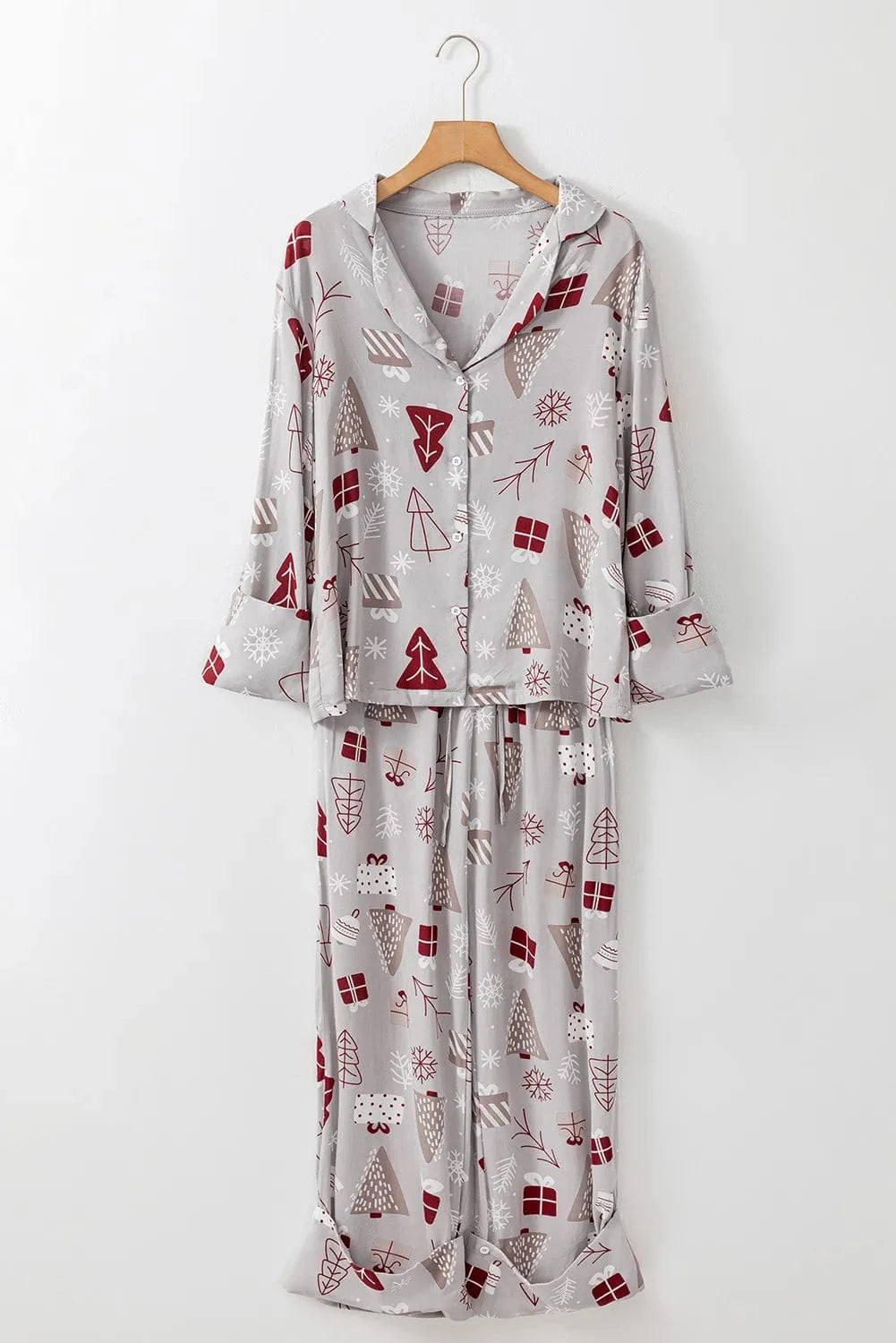 Trendsi Printed Long Sleeve Top and Pants Lounge Set