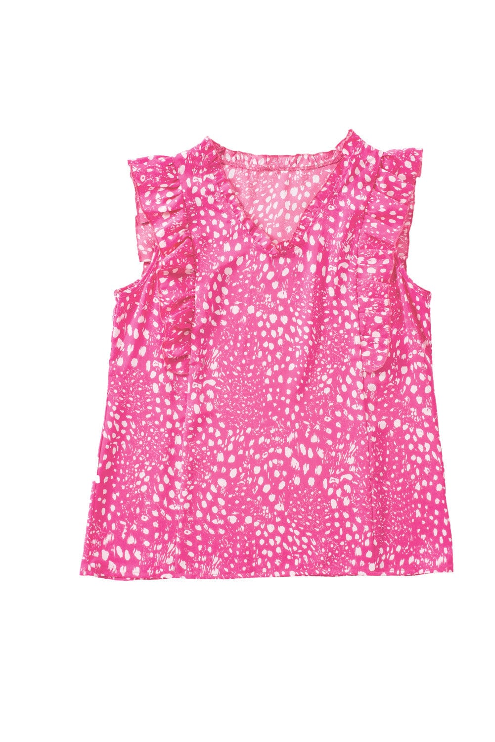 Trendsi Printed V-Neck Butterfly Sleeve Tank