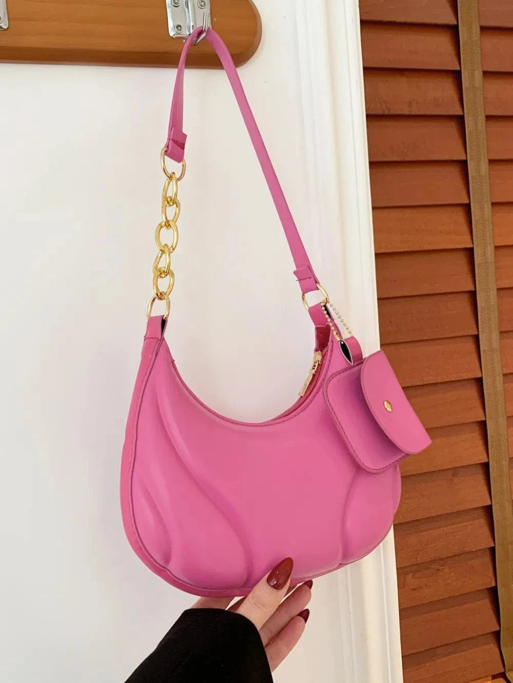 Trendsi PU Leather Shoulder Bag with EarPods Bag