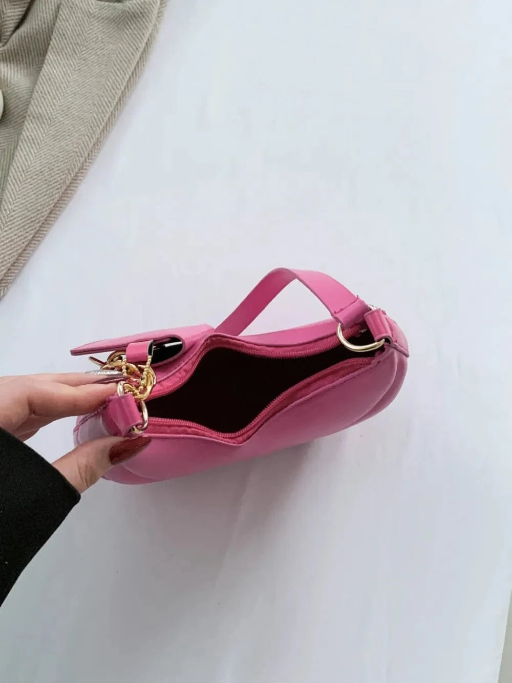 Trendsi PU Leather Shoulder Bag with EarPods Bag