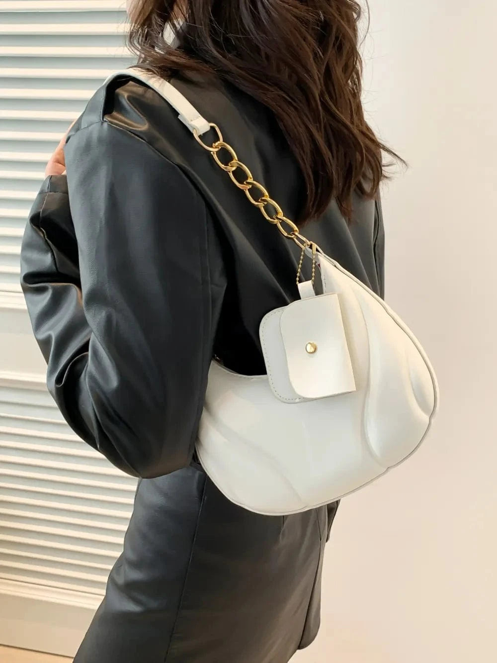 Trendsi PU Leather Shoulder Bag with EarPods Bag