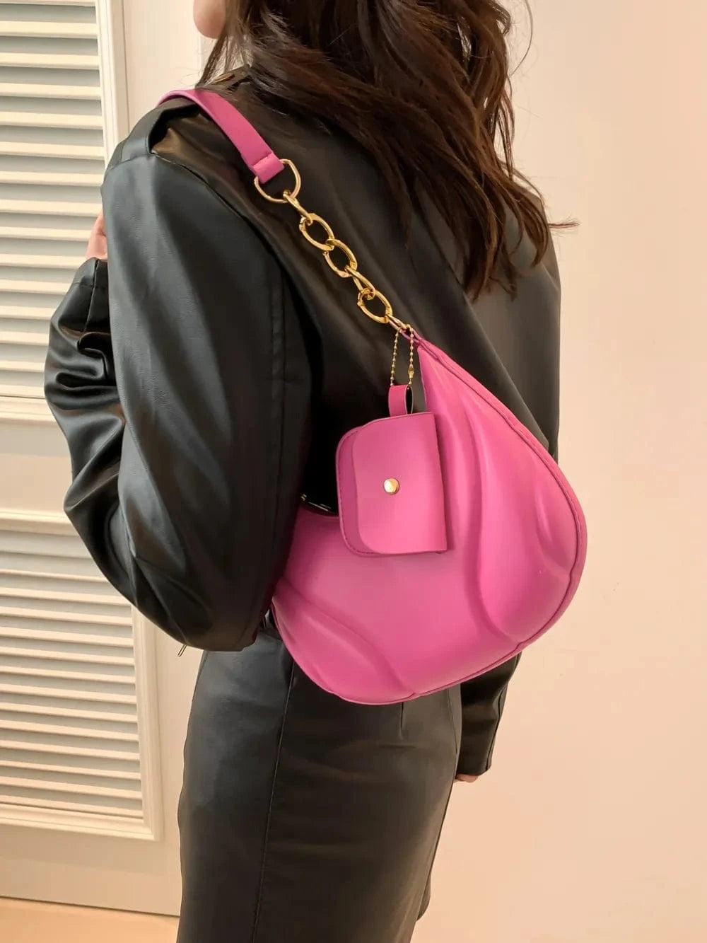 Trendsi PU Leather Shoulder Bag with EarPods Bag