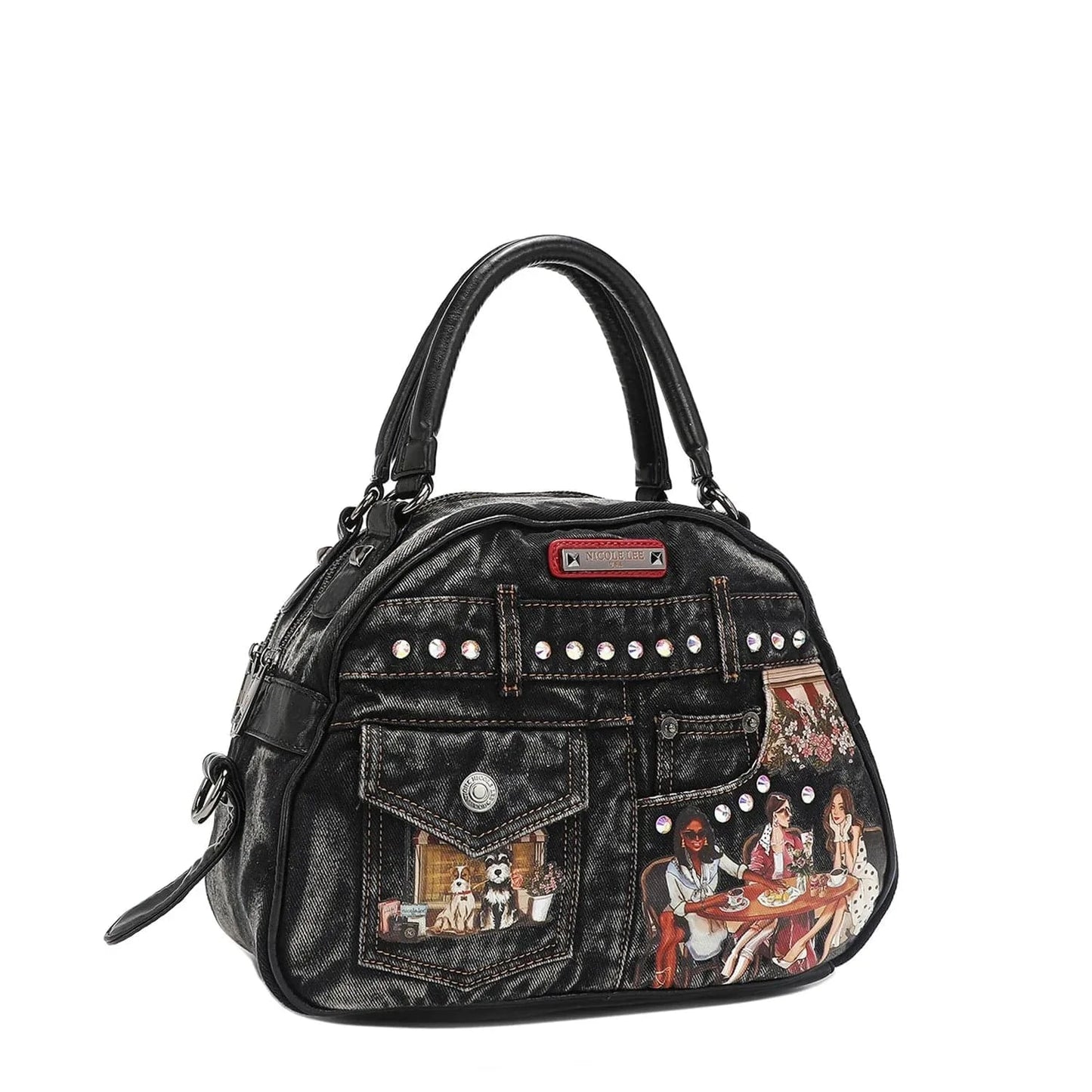 Trendsi SISTERS SECRET / One Size Nicole Lee USA Denim Sisters Secret Dome Handbag