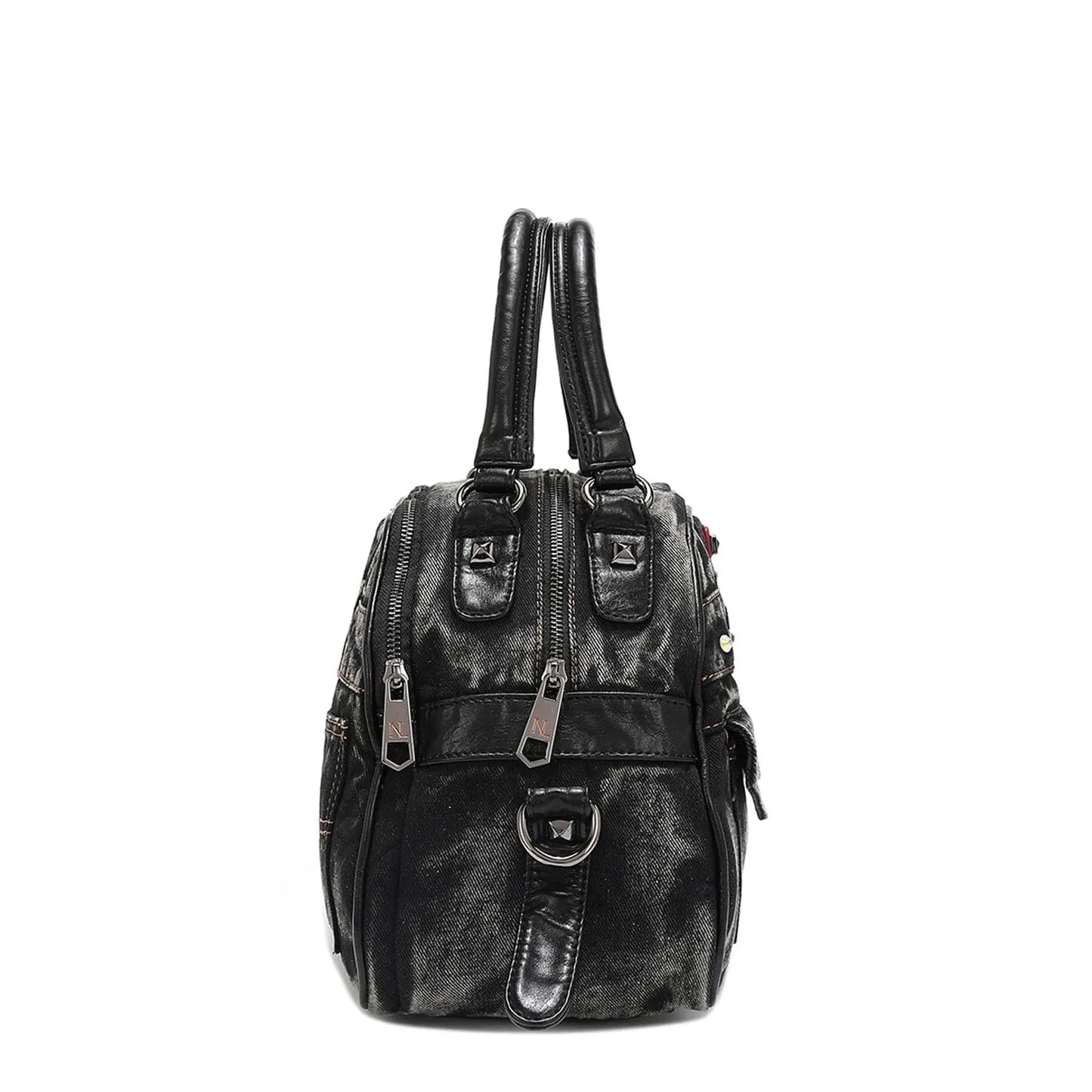 Trendsi SISTERS SECRET / One Size Nicole Lee USA Denim Sisters Secret Dome Handbag
