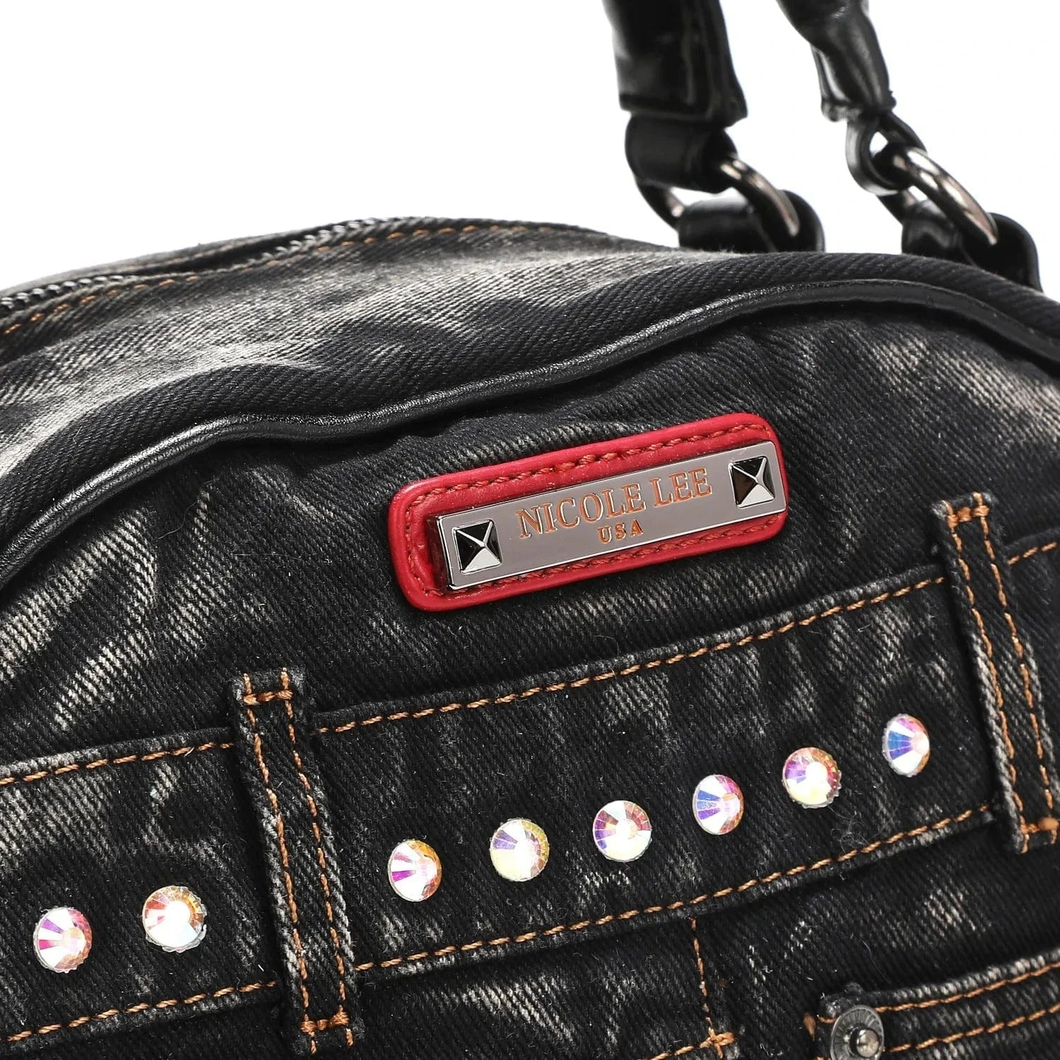 Trendsi SISTERS SECRET / One Size Nicole Lee USA Denim Sisters Secret Dome Handbag