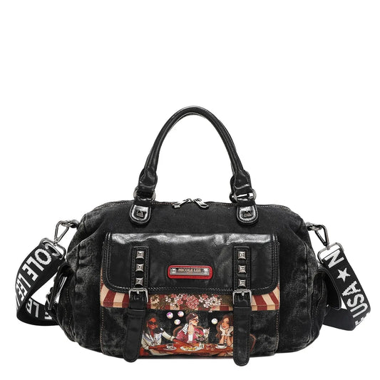 Trendsi SISTERS SECRET / One Size Nicole Lee USA Denim Sisters Secret Messenger Handbag