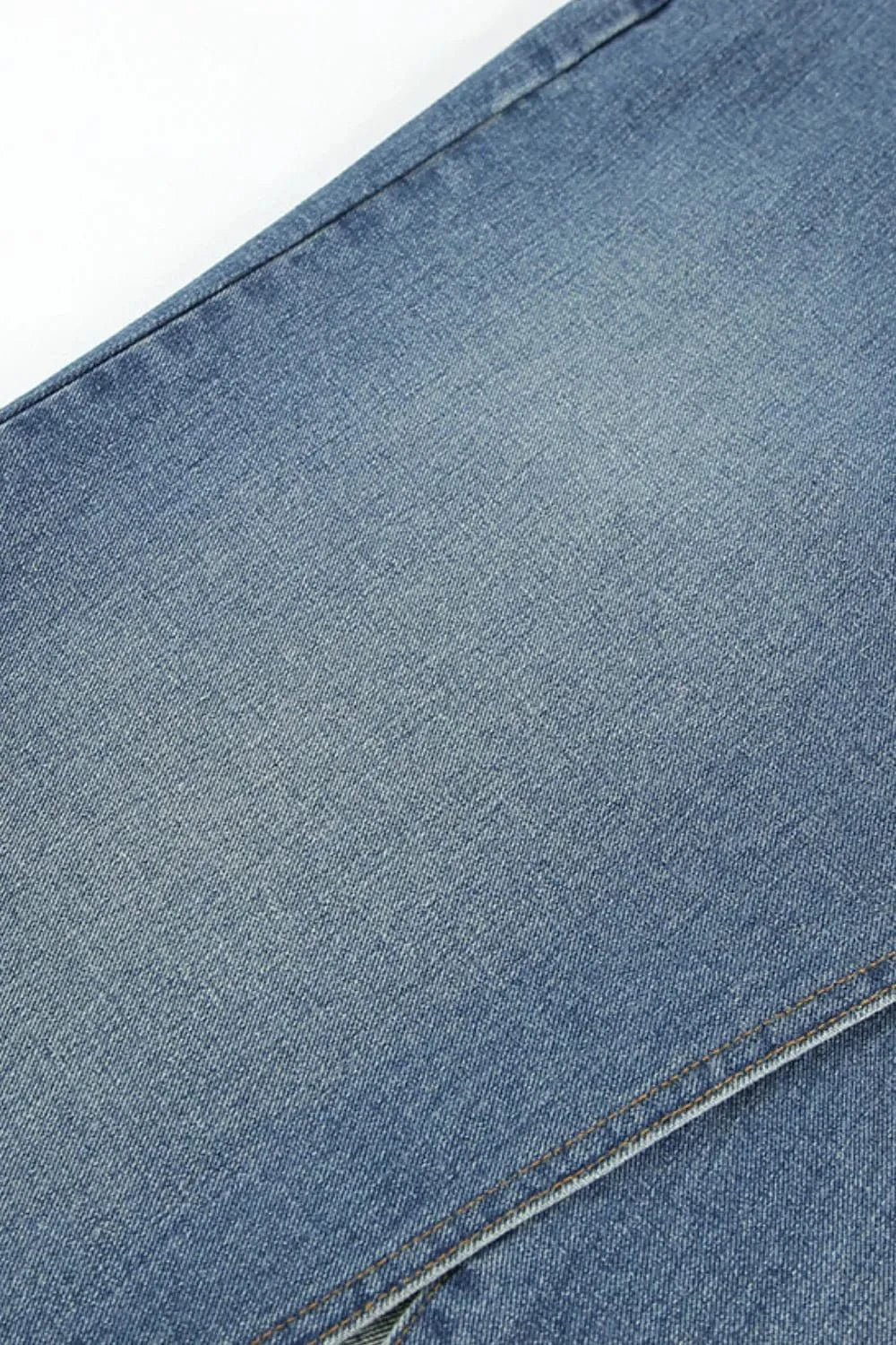 Trendsi Slit Front Raw Hem Denim Maxi Skirt