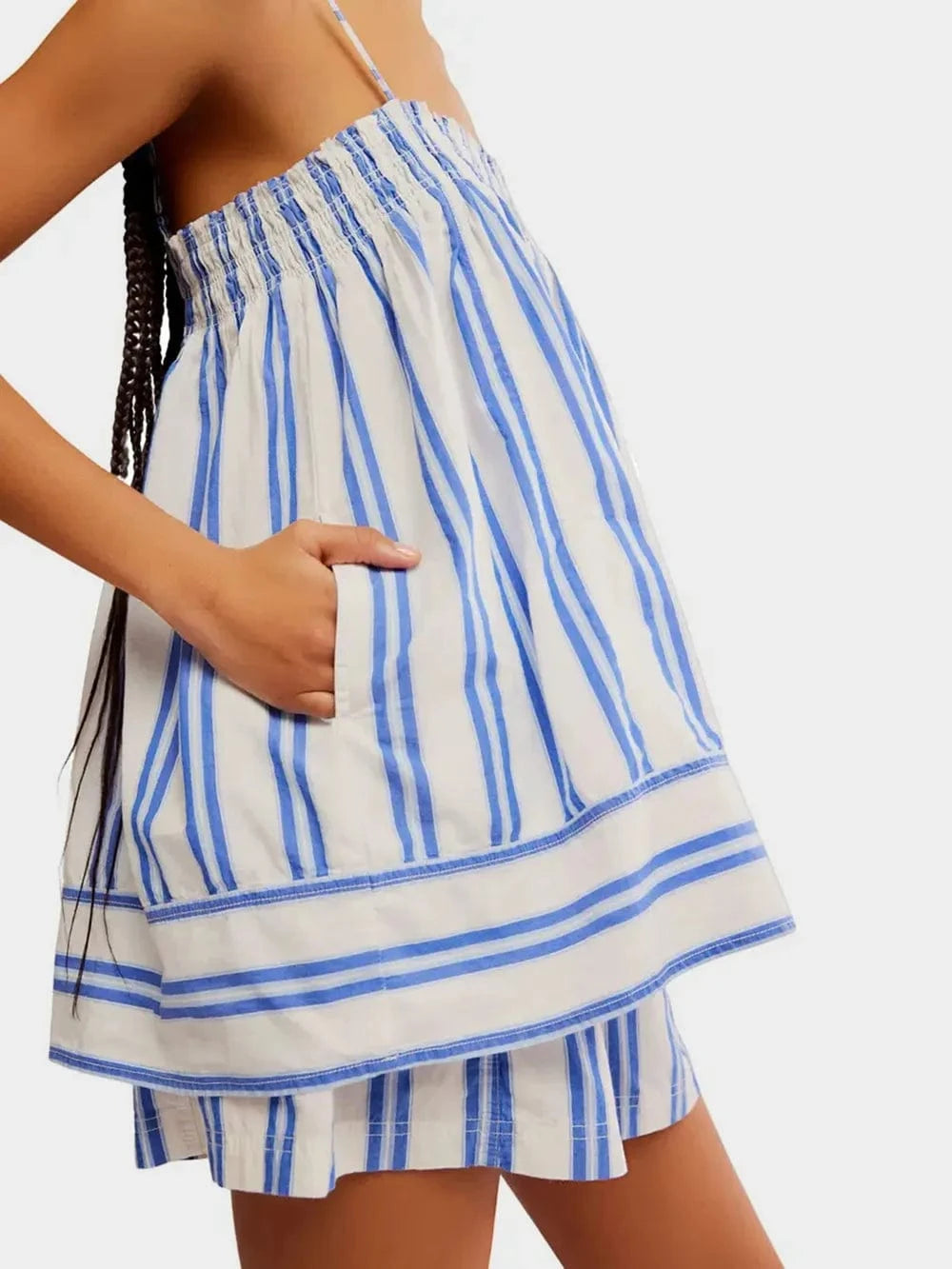 Trendsi Smocked Square Neck Cami and Shorts Set