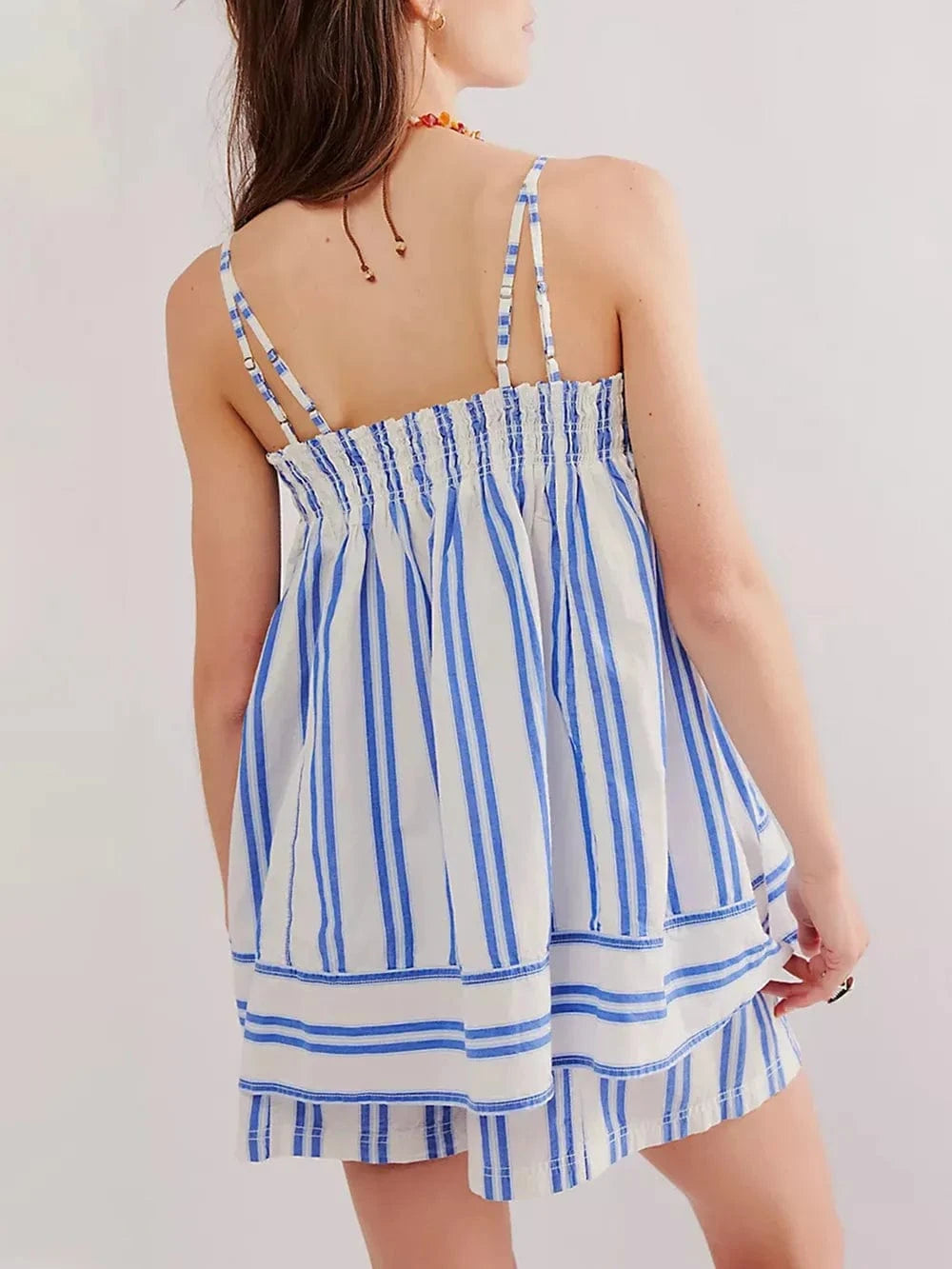 Trendsi Smocked Square Neck Cami and Shorts Set